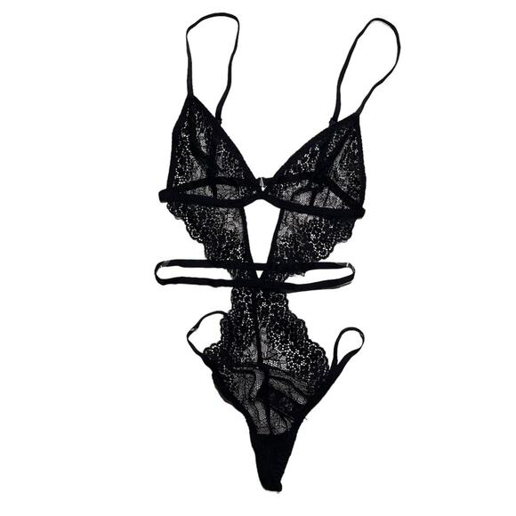 Victoria’s Secret Luxe Lingerie Sexy Strappy Lace Teddy Size Small - Picture 1 of 2